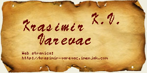 Krasimir Varevac vizit kartica